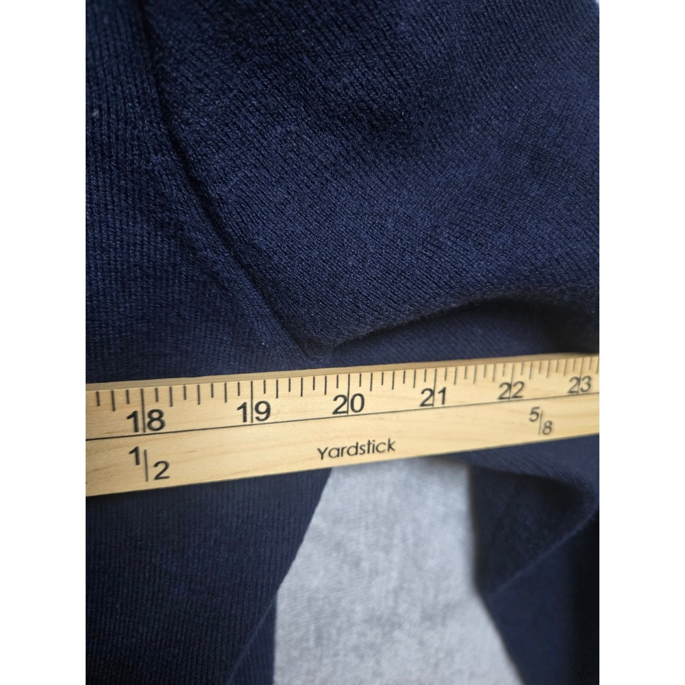J.Crew Sophie Open Front Blazer Sweater Navy Blue Pink Tipped XS Cardigan Jacket - Picture 2 of 5